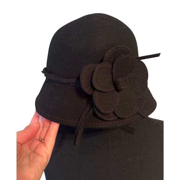Black Wool Bucket Hat - Picture 1 of 5